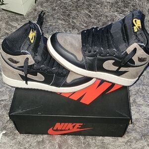 Jordan Black and Gray Kids Sneakers